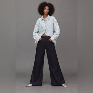 Anthropology The Adi Sparkle Ultra High Rise Flare
Pants by Pilcro Size 28